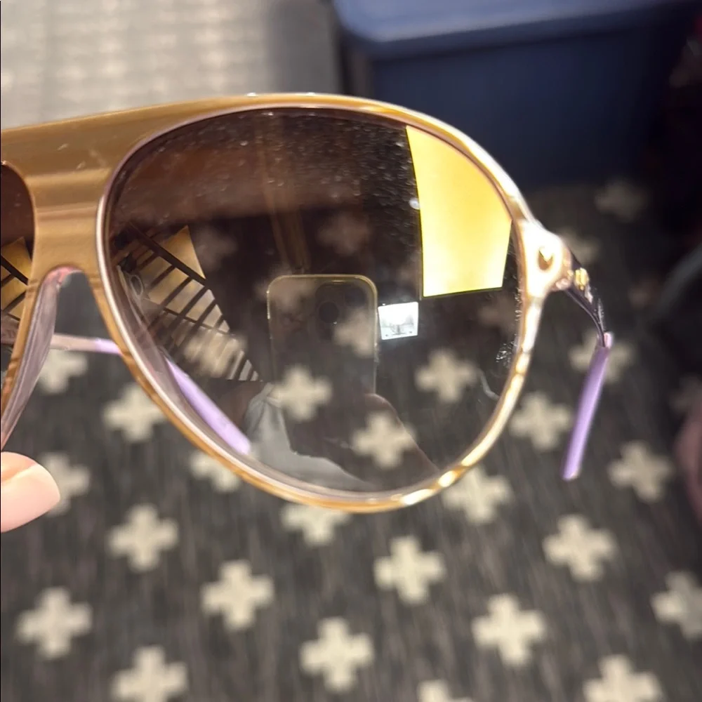 Dior Gold and Purple Aviator Shades - Picture 2 of 4